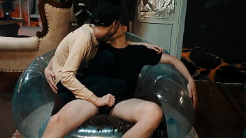 Preview 1 of Salman Khan Sultan - Young guys decided to have sex in a hostel on an inflatable transparent chair