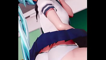 Preview 3 of 70 Saal Ki Desi Dadi Ki Chudai - Hatsune Miku in the school