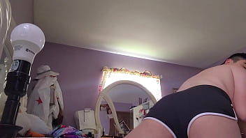Preview 2 of Avathar Sex - Sissy chub shows off girly shorts