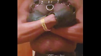 Preview 3 of Hairy Armpit Girls Fuck Xvideo - Part 2: Leather Gear Flexing Scenes