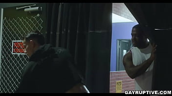 Preview 2 of Nati American - Mason Lear shows his dick for Des Irez to suck at his job. Des has gotten into some issue with the law,  leading him to have a hard time getting a job.He&#039_s offered the position of janitor at a sex club
