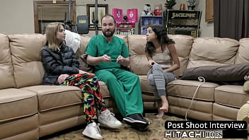 Preview 3 of Dimond Ass - Become Doctor-Tampa,  Give Shy Freshman Daisy Bean Hitachi Orgasms During New Student Physical With Nurse Aria Nicoles Help! Full Movie Only At HitachiHoes - Reup