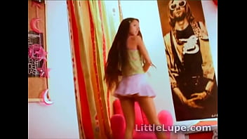 Preview 1 of Lady Boy Balk - Little lupe latina teen goes solo