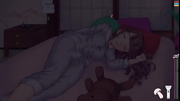 Preview 1 of Realuta Game Famely - Night Atack On Little Sis! Hentai Game Gameplay - making her cum in minutes