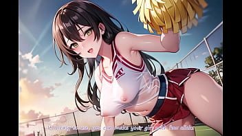 Preview 1 of Desi Maa Ko Budhe Ne Choda - Hot Anime Cheerleader Motivating You Transparent Cloth (with pussy masturbation ASMR sound!)