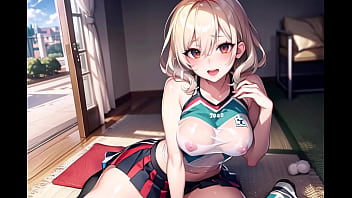 Preview 4 of Desi Maa Ko Budhe Ne Choda - Hot Anime Cheerleader Motivating You Transparent Cloth (with pussy masturbation ASMR sound!)