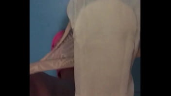 Preview 3 of Sex Fukes - Brunette pissing during her period standing change pad showing dirty pussy and dirty pad
