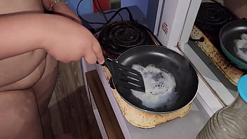 Preview 3 of Lnaga Sex - My sex slave eats my cum fried with butter