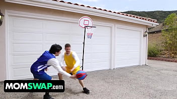 Preview 1 of China Teen Porno - Basketball Game With Slut Stepmoms Leads To A Foursome Fuckfest Orgy - MomSwap