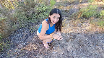 Preview 3 of Wet Jeans Bath - Seducing my friend&#039_s wife in the beach and fucking her on the woods