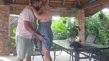 Preview 2 of Katong Ipin Ipun - Creampie Fucking my best friends wife on the patio while he is at work