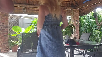 Preview 1 of Katong Ipin Ipun - Creampie Fucking my best friends wife on the patio while he is at work