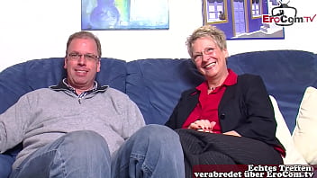Preview 1 of Hen Gloryhole - Alte dicke deutsche Oma will FFM dreier mit Hausfrau und Ehemann