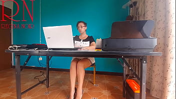 Preview 1 of Jhuti Sexx Galar - SEXRETARY No panties secretary Nude secretary Security camera in the office  1