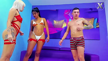 Preview 2 of Sogaga Rata - WOW! Blowjob party with my girlfriend and her slutty sisters!