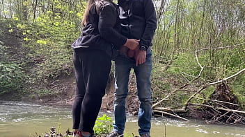 Preview 2 of Hoty Lesbian - Sexy Horny Fat Stranger with a Gorgeous Ass at the Lakeside Jerking My Cock