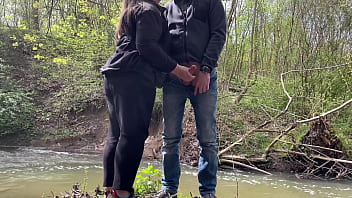 Preview 4 of Hoty Lesbian - Sexy Horny Fat Stranger with a Gorgeous Ass at the Lakeside Jerking My Cock