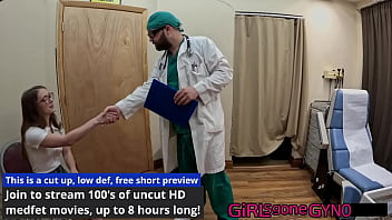 Preview 1 of Ass Whipped With Belt - Shy Innocent Mira Monroe Has No Health Insurance,  Becomes Human Guinea Pig For Free Exam,  Gets Orgasms By Doctor Tampa! Movie Courtesy Of @GirlsGoneGyno Reup