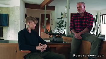 Preview 2 of Xxx Mil Khalifa - Old man anal fucks young stepbrother