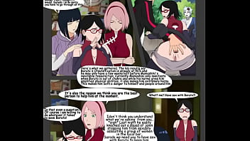 Preview 1 of Bollywood Deepfake - Sakura and Sarada get fucked in surprise by Momoshiki to become stronger