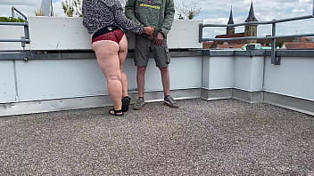 Preview 2 of Japanese Porn No Sensor - Horny mother in law gets my cum in the parking lot