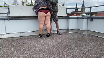 Preview 1 of Japanese Porn No Sensor - Horny mother in law gets my cum in the parking lot