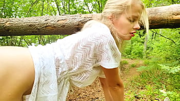 Preview 2 of Videoxxx Goria - Married MILF lagged behind the tour group and was fucked right on the forest path
