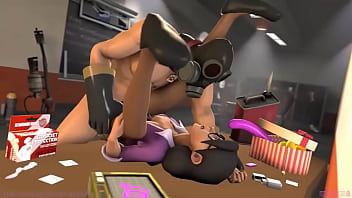 Preview 4 of Dase Sexxx - Miss Pauling satisfies all of TF2
