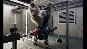 Preview 2 of Xev Belrringer2 - Furry uses a fuck machine
