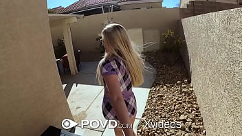 Preview 1 of Renae Curz - POVD Blonde Babe Sneaks Boyfriend In To Fuck POV Style