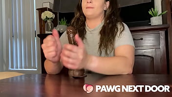 Preview 1 of Kolkata Hot Move - Australian PAWG MILF Practices Sloppy Deepthroat on Big Black Dildo