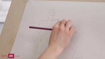 Preview 1 of Son Fuck Mom Swx - Polly White - Slim artist has anal with male model