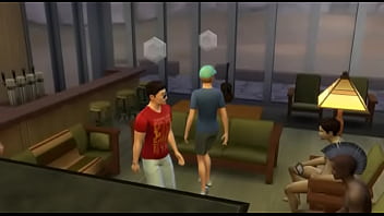 Preview 4 of Prova Sexxx - All male Sims having sex in the library area