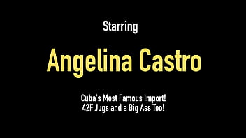 Preview 1 of Voyeor Mature Massage - Cuban Angelina Castro Rubbing Her Wet Clit During Dildo Fucking Scene!