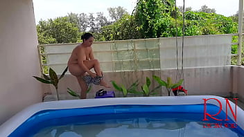Preview 1 of Emma Woaston - Breeath pause underwater. Domination rough sex. Nudist Regina Noir swimming,  sucks and fucks in the swimming pool. c3