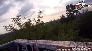 Preview 4 of Indean Masala - D&uuml_nne deutsche blonde milf schlampe verf&uuml_hrt Mann zu outdoor Sex date