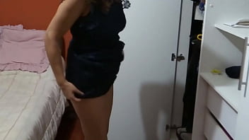 Preview 2 of Wifes White Lacy Boyshorts - Compilation of several erotic moments of a beautiful 58-year-old stepmother while I film her and jerk off