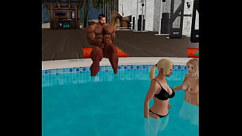 Preview 2 of Bb Bf Hd Full Videos - handsome chris chester relieves himself by resort pool