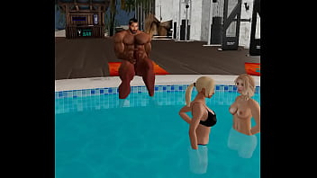 Preview 3 of Bb Bf Hd Full Videos - handsome chris chester relieves himself by resort pool