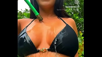 Preview 1 of Blackd Wth Eng Girl - I was so bored today I decided to play with the water hose ?? Miami based professional mattress actress get me on yo...