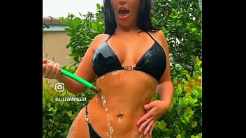 Preview 4 of Blackd Wth Eng Girl - I was so bored today I decided to play with the water hose ?? Miami based professional mattress actress get me on yo...