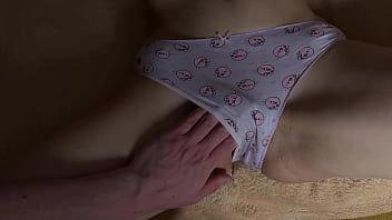 Preview 1 of Doggystyle Thong Fuck - Sexy pussy rubbing and sexy cum on roommate&#039_s kinky panties