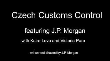 Preview 1 of Teen Ditto Girl - Czech Customs Control featuring J.P. Morgan with Kaira Love and Victoria Pure
