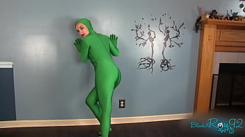 Preview 2 of 3d Monster Fuck Lara Croft - My First Zentai Suit
