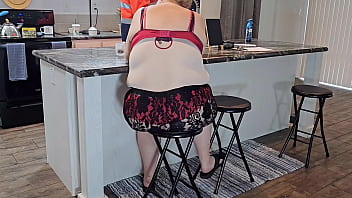 Preview 2 of Gaanny Mom - The plumber got distracted and drained his pipe on the female customer Pussy,  instead of fixing the plumbing problem.