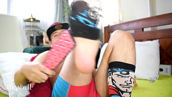 Preview 2 of Letes Pron - superhero stockings inside my beautiful feet