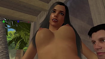 Preview 2 of Pornual Film - Exotic Girl rides on top a thick fat cock in a Caribbean resort - 3D Porn