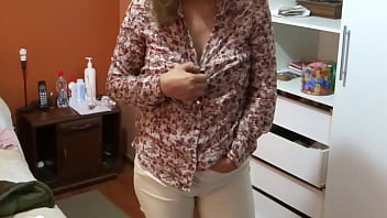 Preview 4 of On Wed - It makes me totally hot to watch how they jerk off while I show them my tits