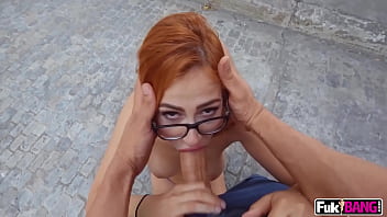 Preview 3 of Pssy Penis - Horny Redhead Mini Vamp Gets Freaky in Public