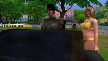 Preview 1 of Piles Girl Sex - Best Blowjob: Girlfriend Cheers Me Up After Failed Barbeque